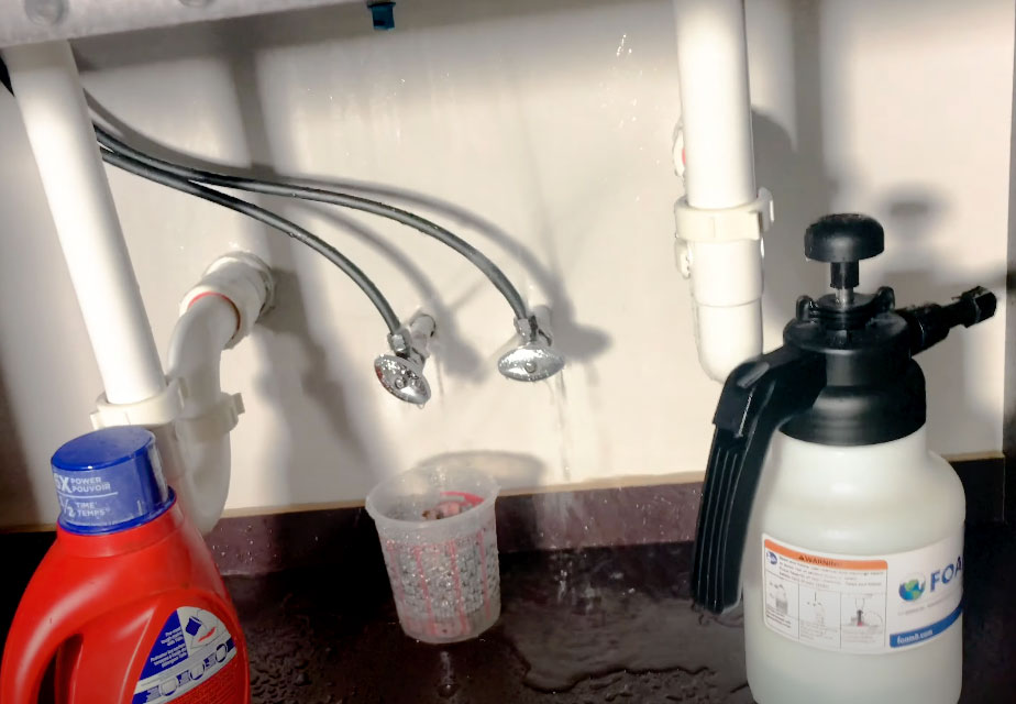 Water Leaking Under the sink causes property water damage emergency